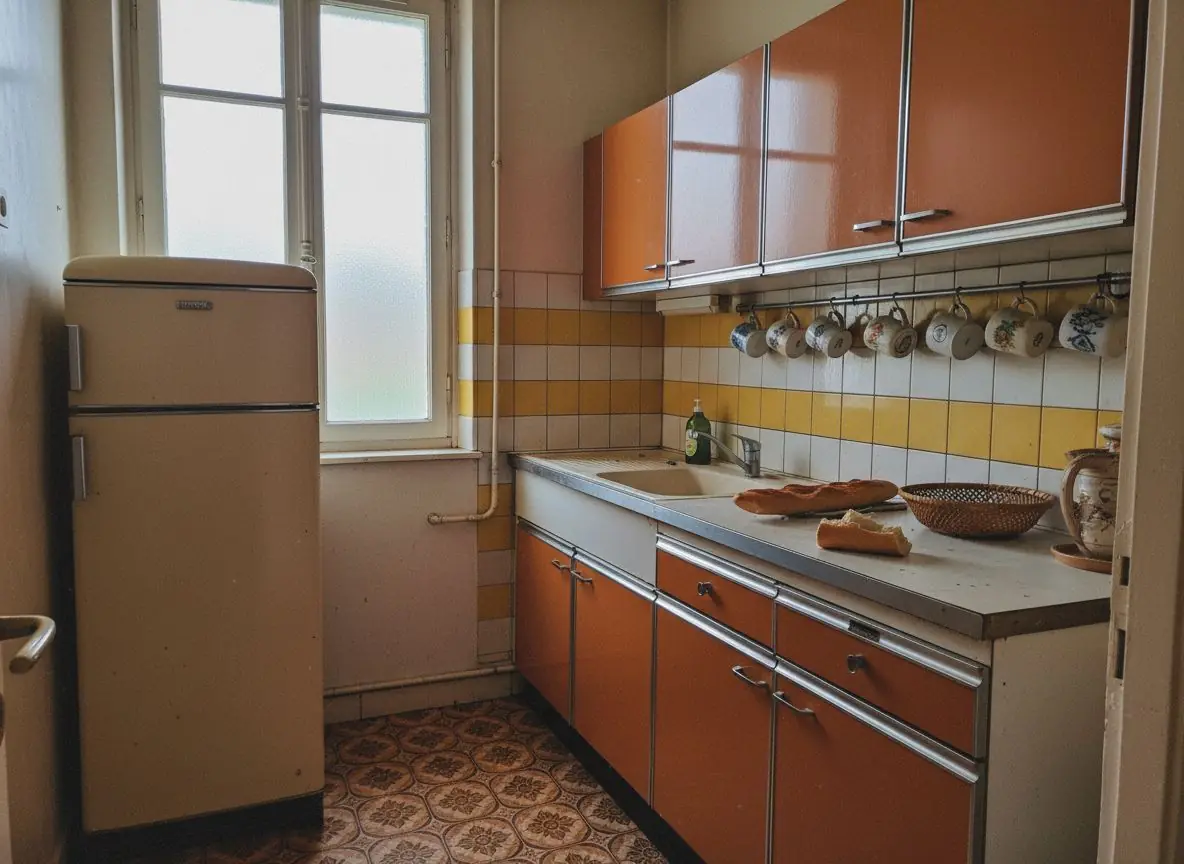 Une cuisine formica de 1971, Saint-Nazaire, avant