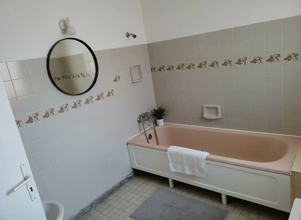 Peinture du carrelage de salle de bain