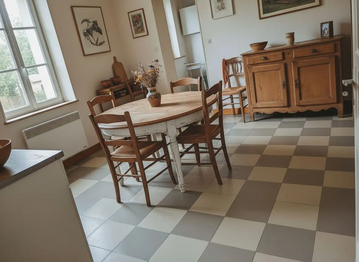 Le sol de la cuisine