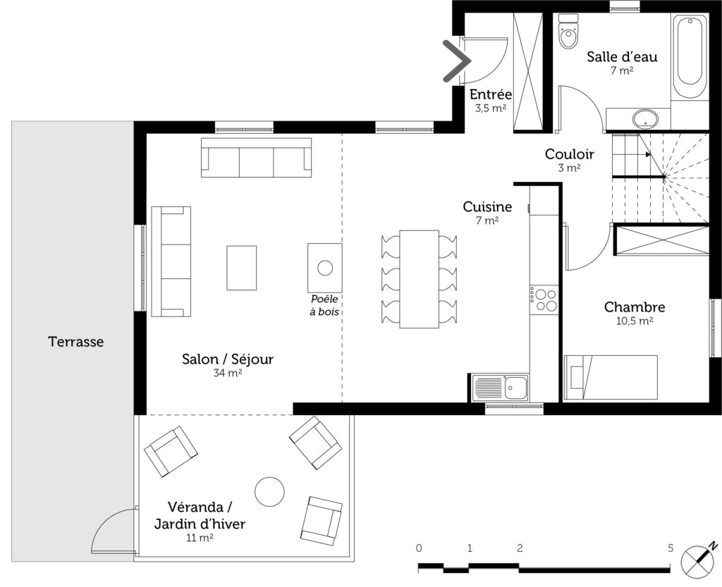 Plan maison 95m2