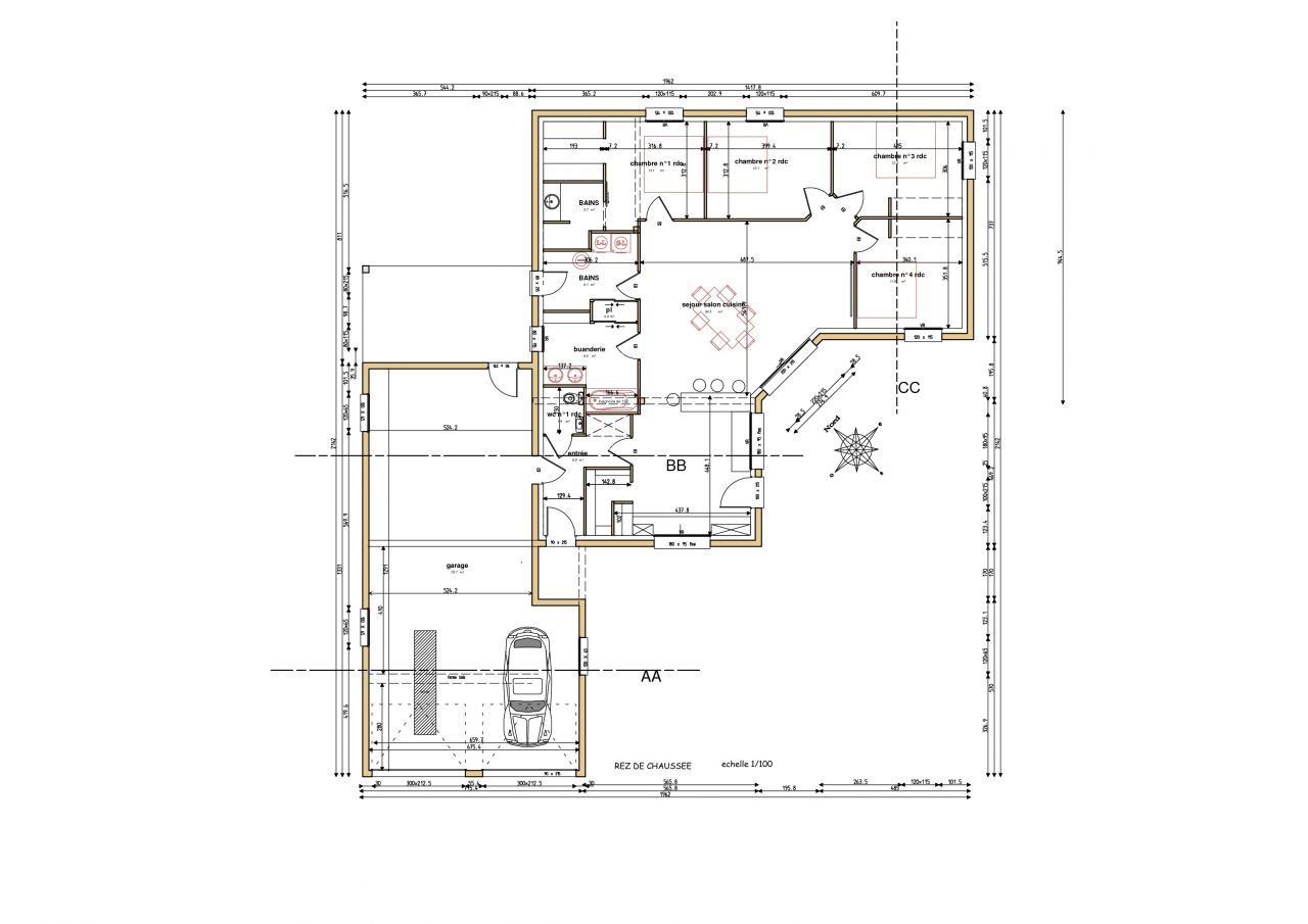 Plan de maison 130m2