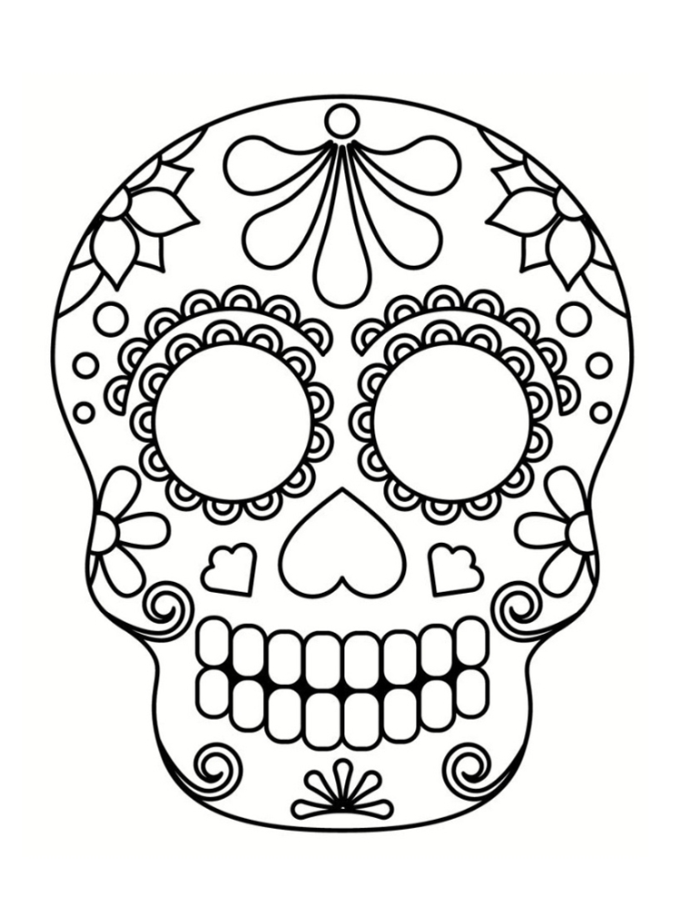 Tete de mort mexicaine dessin - Bricolage Maison et décoration