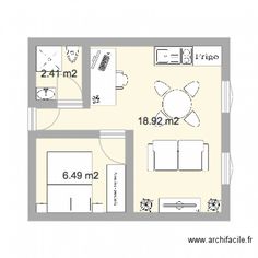 Plan appartement t2 30m2