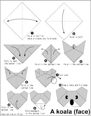 Origami facile chat