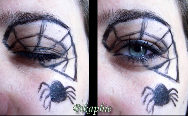 Maquillage toile d'araignée
