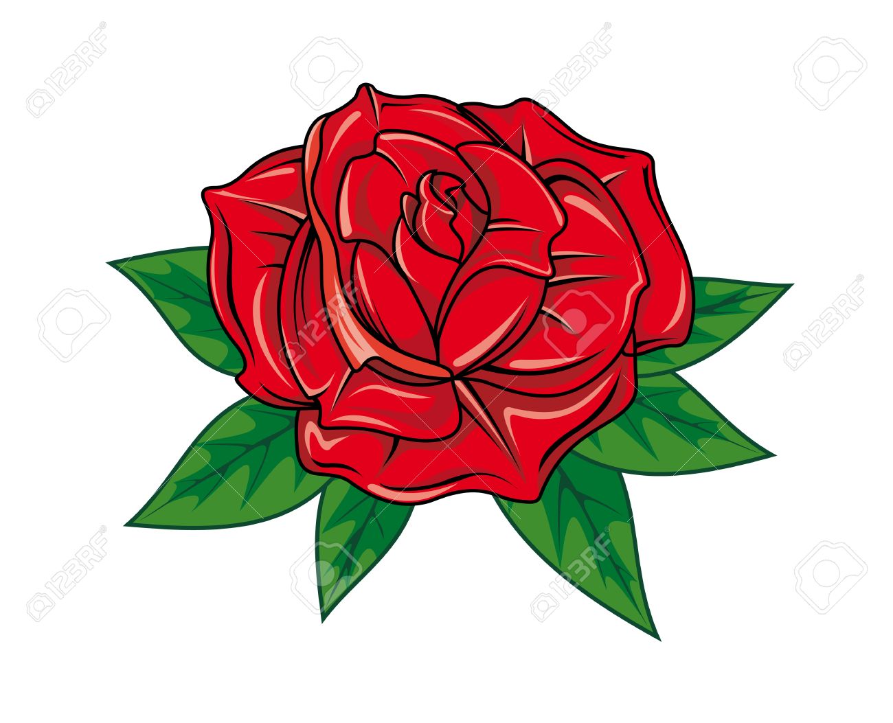 Rose rouge dessin