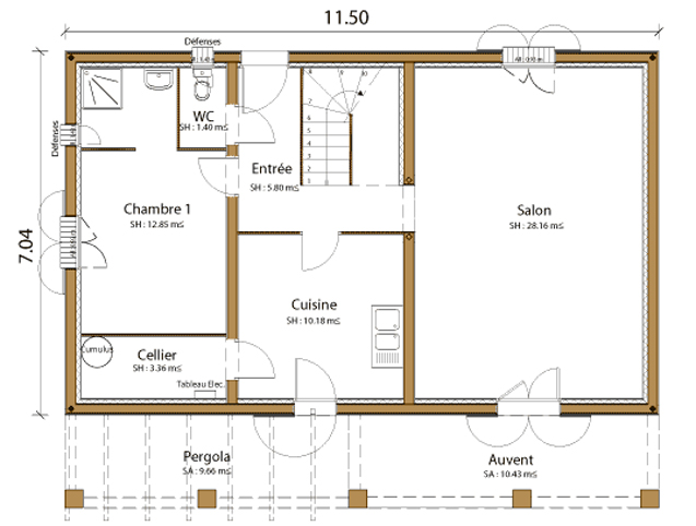 Plan maison 130 m2