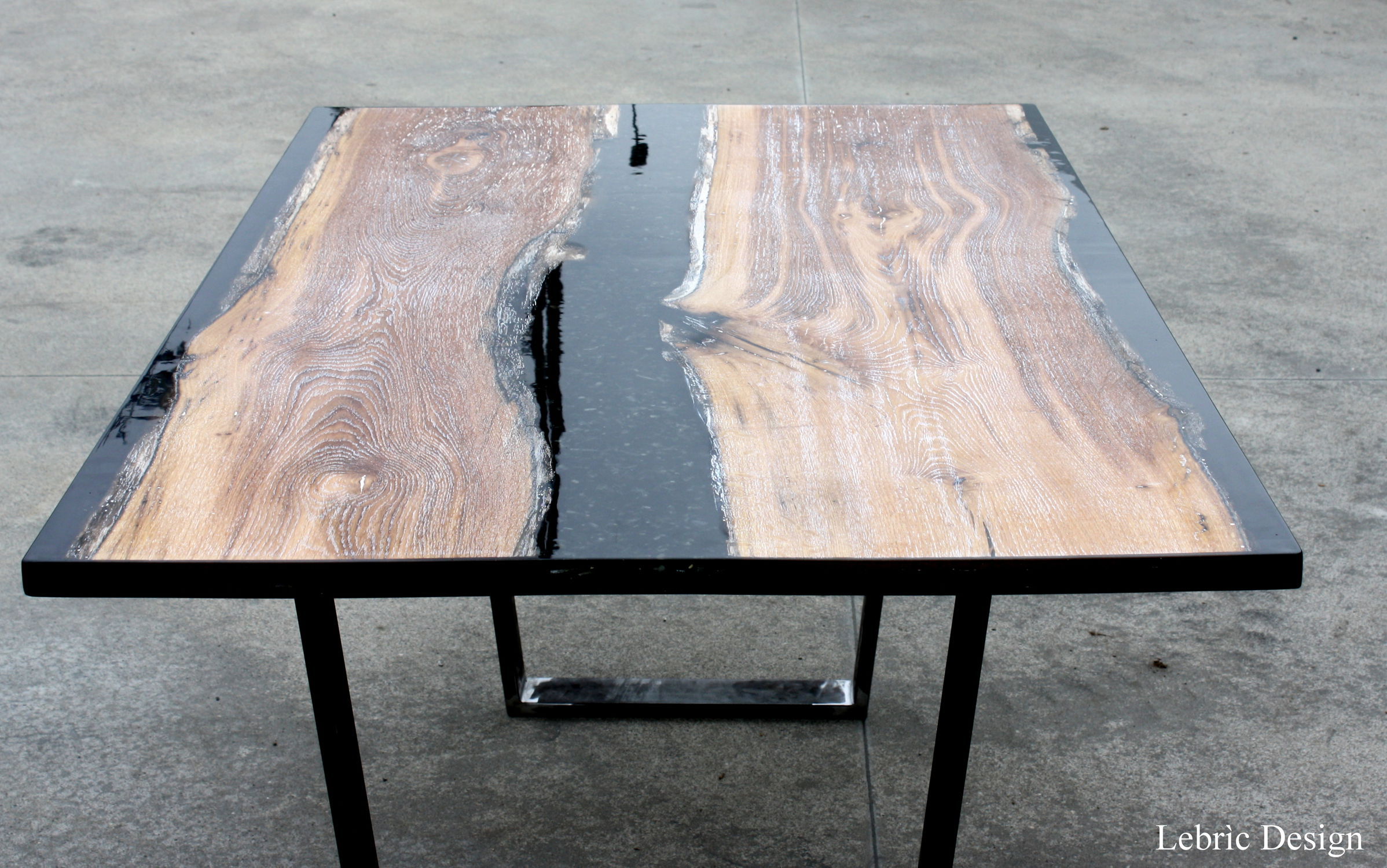 Table bois resine epoxy