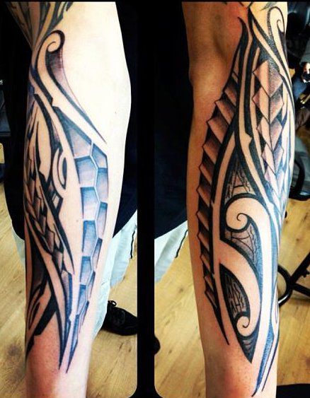 Tatouage avant bras maorie