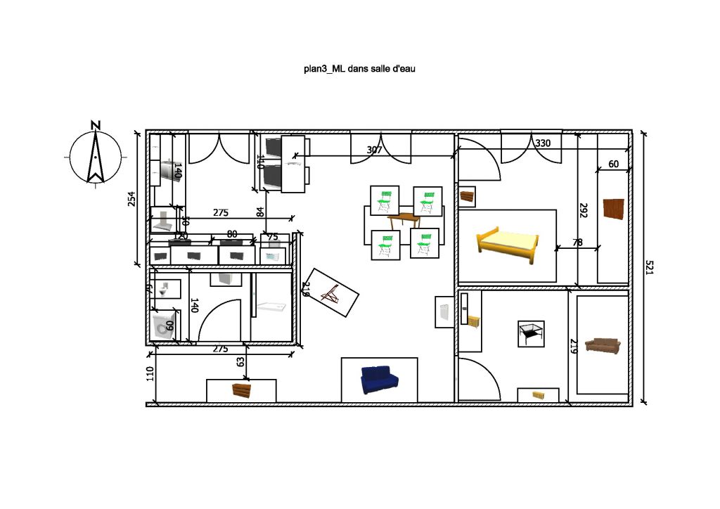 Plan appartement 50m2