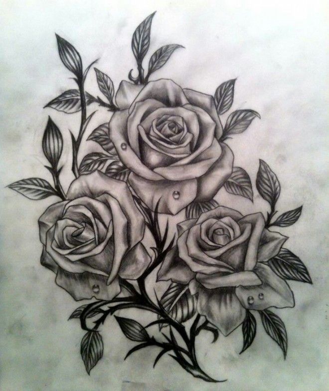 Dessin rose tattoo