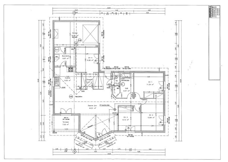 Plan maison 115 m2