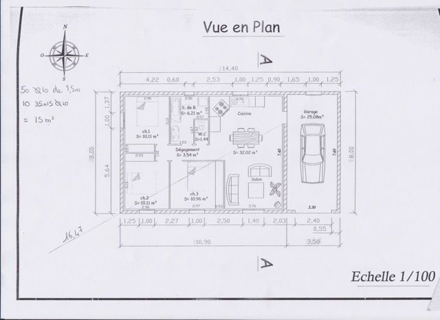 Plan de maison 80m2