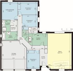 Plan maison 110m2 4 chambres