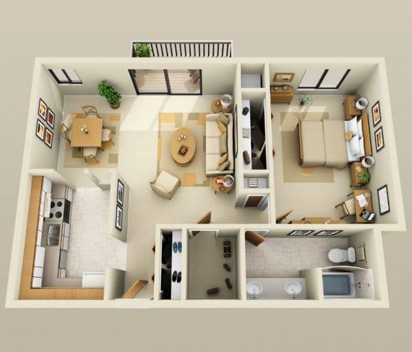 Plan appartement 1 chambre