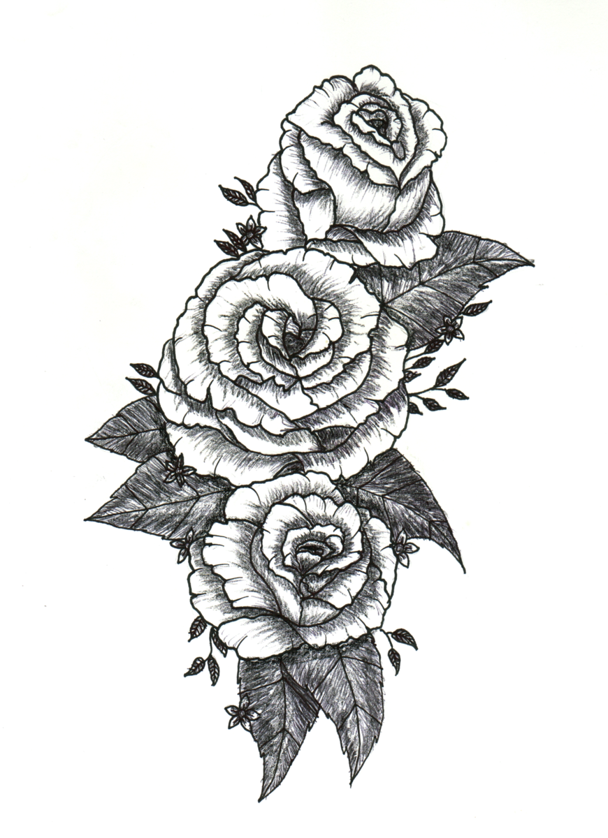 Rose en dessin
