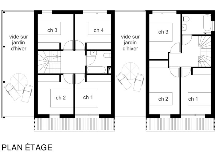 Plan maison t5 etage