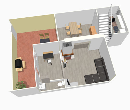 Plan maison 90m2 3d