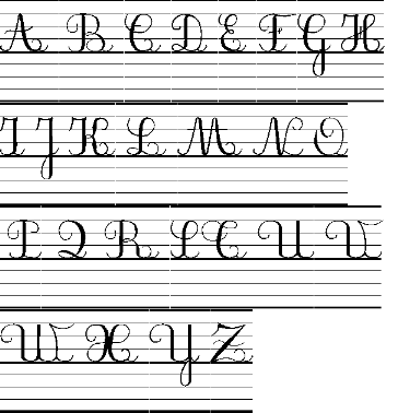 Alphabet majuscule ecole