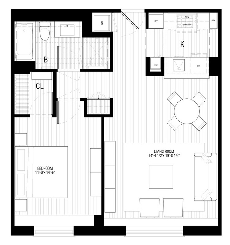 Plan appartement moderne