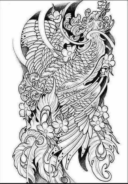 Phoenix japonais dessin