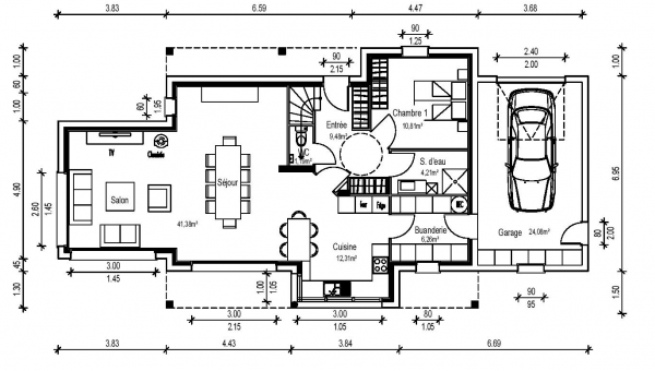 Plan maison 150m2 etage