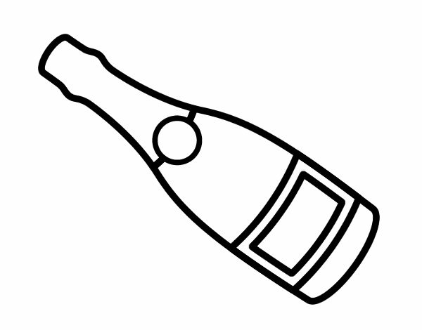 Dessin bouteille de champagne