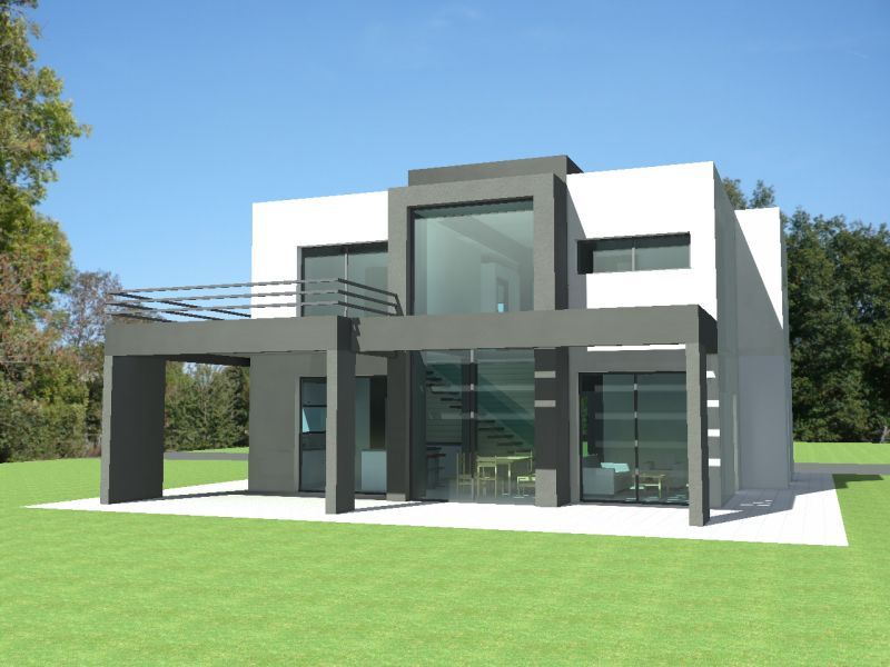 Plan maison toiture terrasse