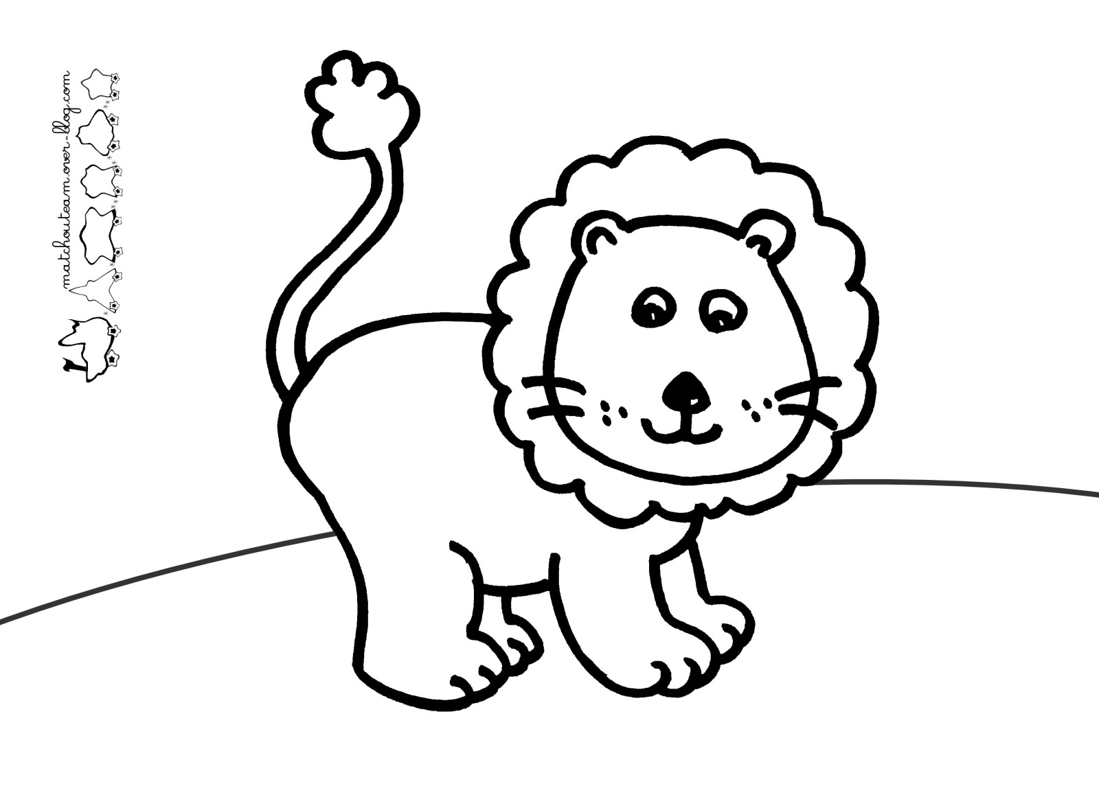 Lion dessin facile