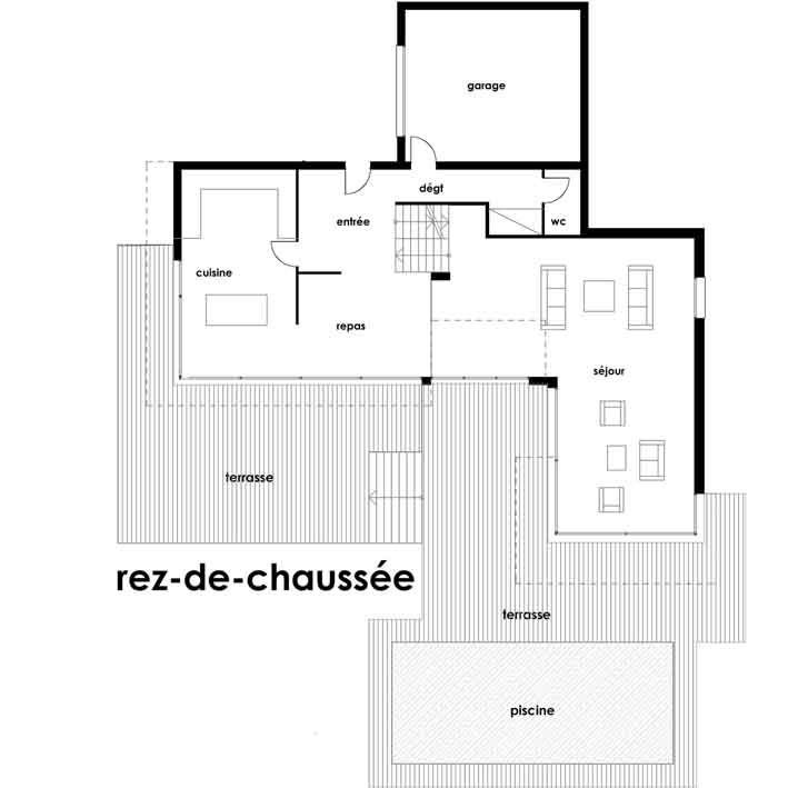 Plan maison moderne toit plat