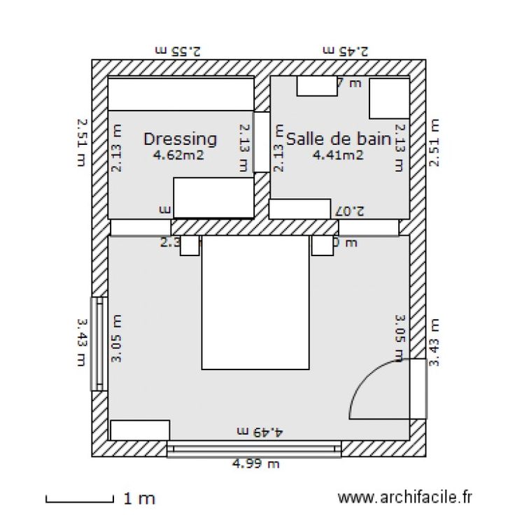 Plan de maison plain pied 4 chambres