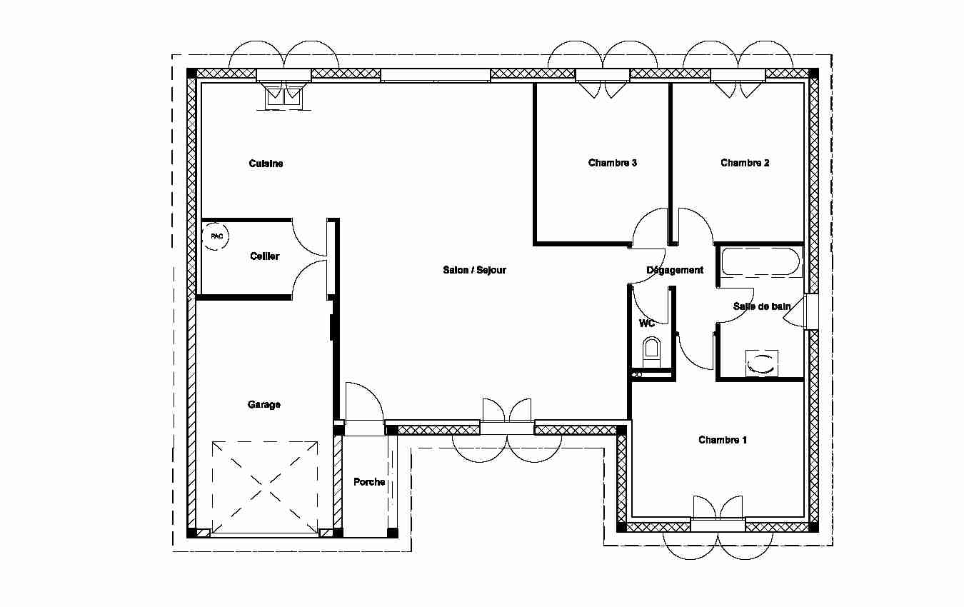 Plan maison 95m2