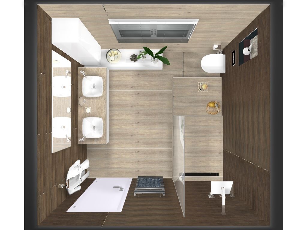 Plan de salle de bain en 3d