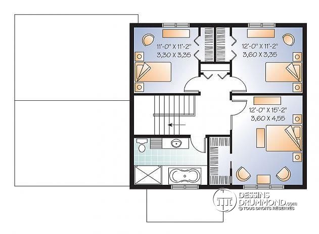 Plan maison 80m2 etage