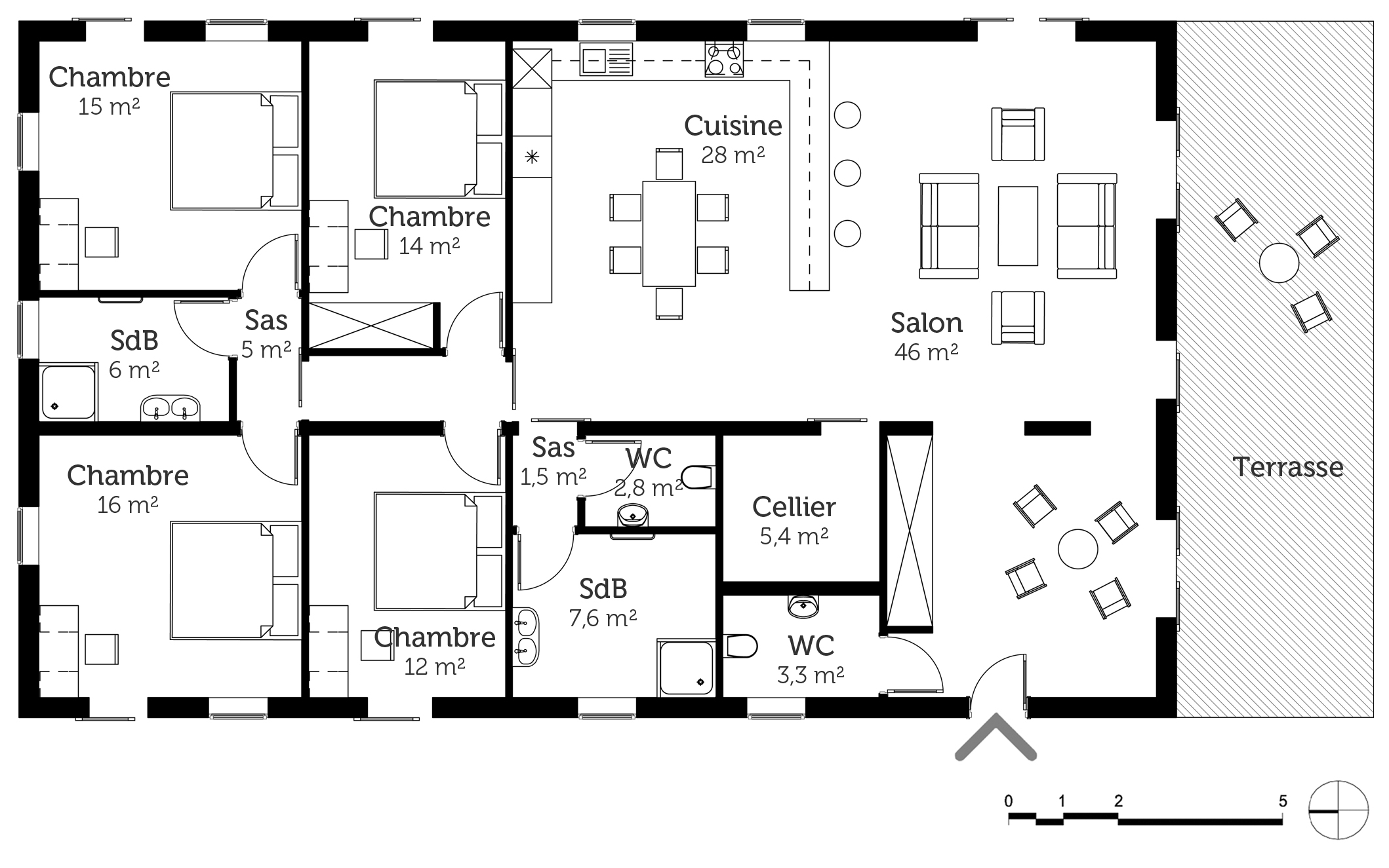 Plan maison plain pied gratuit pdf