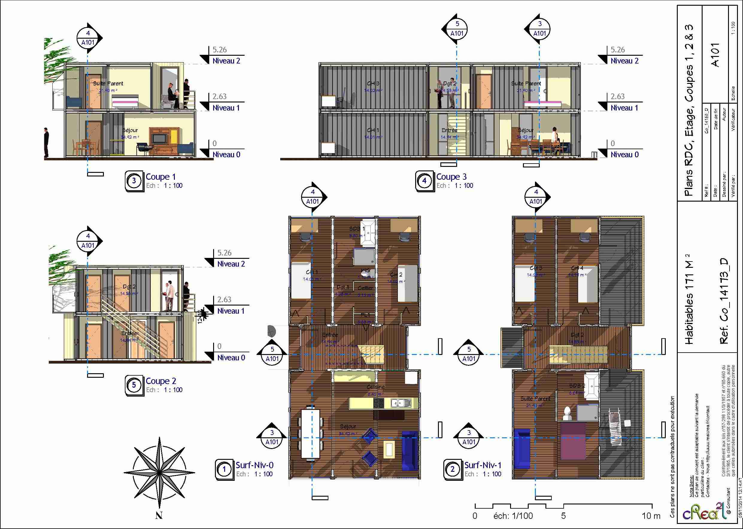 Plan maison container