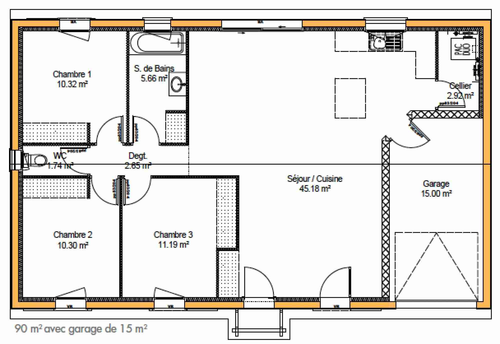 Plan double garage