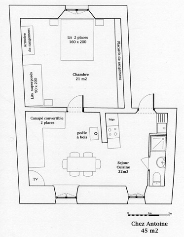 Plan maison 45m2