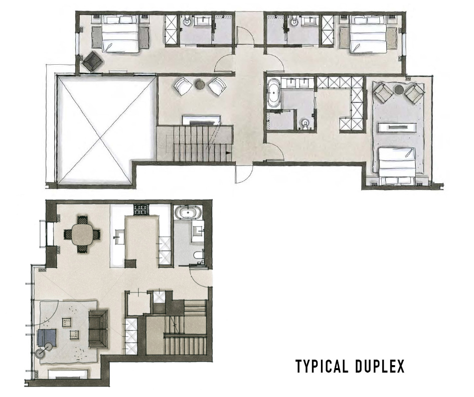 plan appartement duplex 60m2