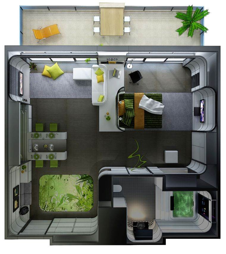 Plan appartement 50 m2