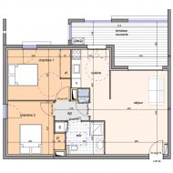 Plan appartement t3 60m2