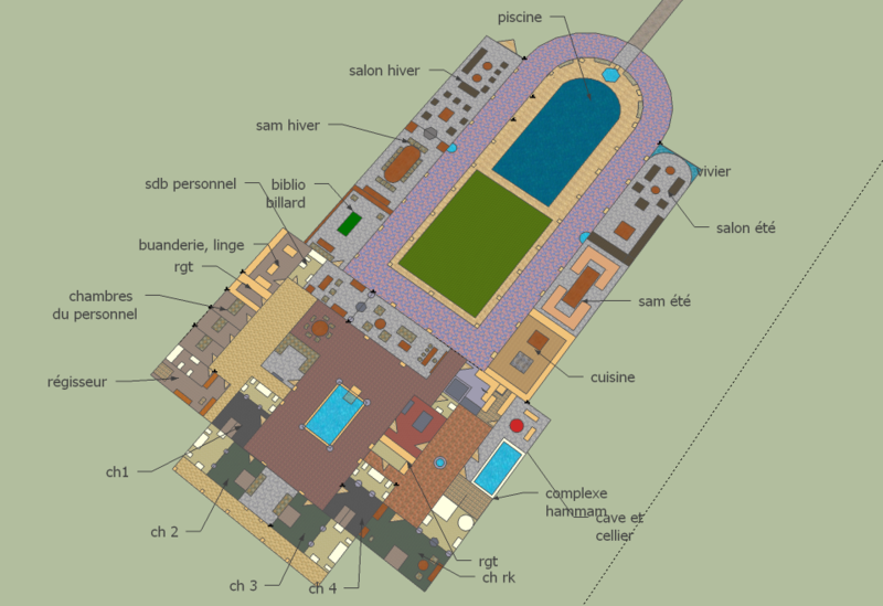 Villa romaine antique plan