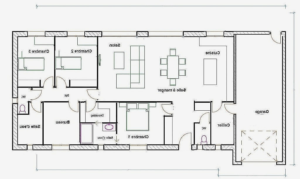 Plan maison 120m2 etage