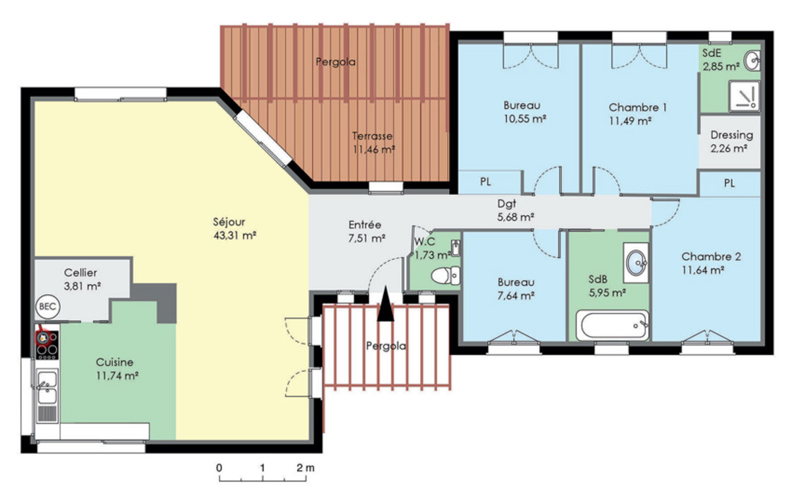 Plan de maison duplex