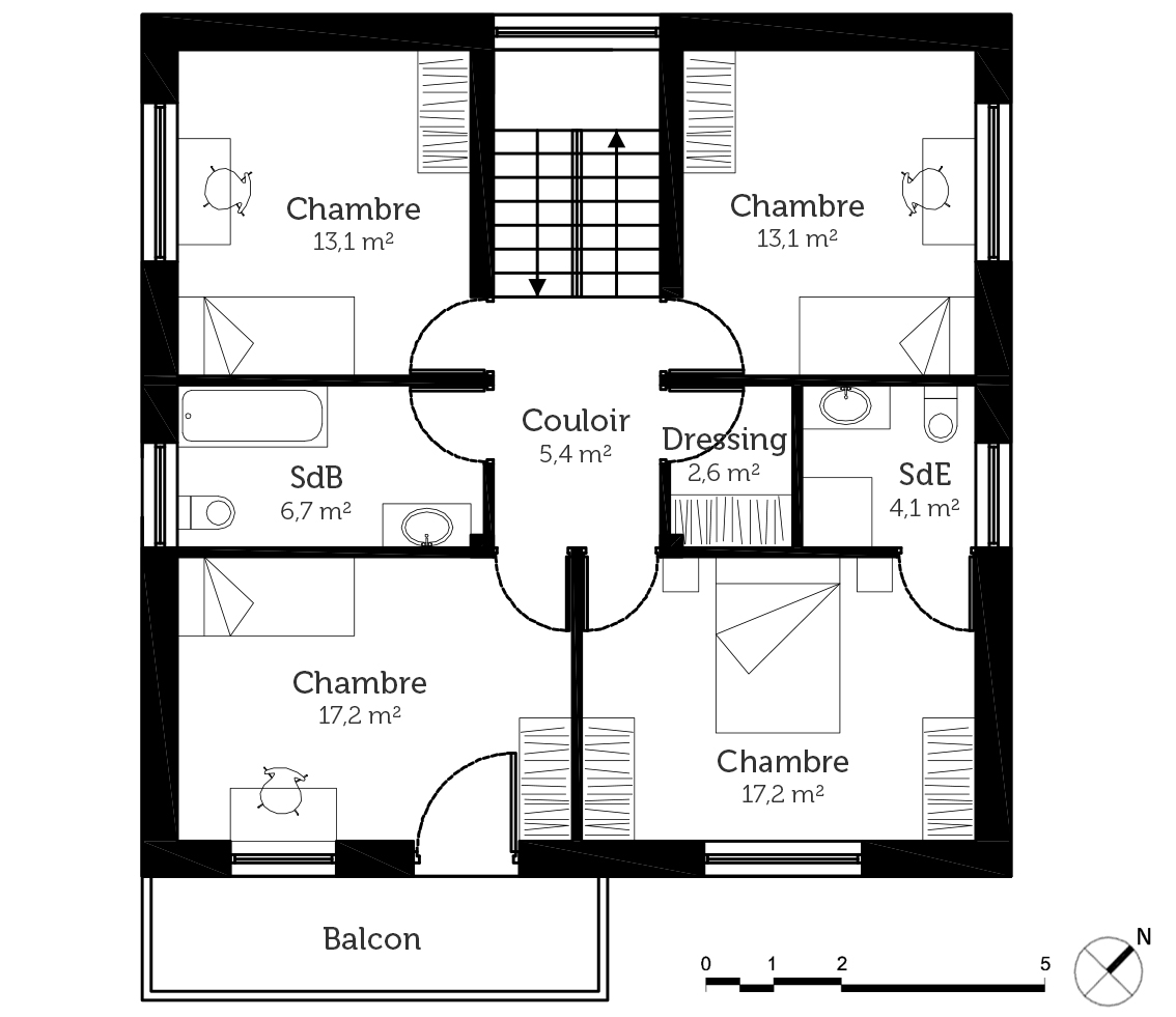 Plan de maison cubique