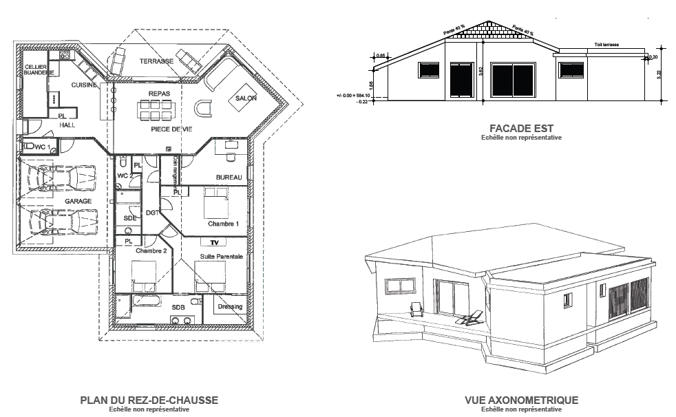 Plan de maison en y