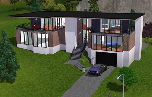 Sims 3 villa moderne