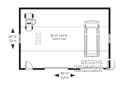 Plan de garage 2 voitures