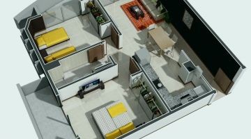 Plan 3d maison luxe