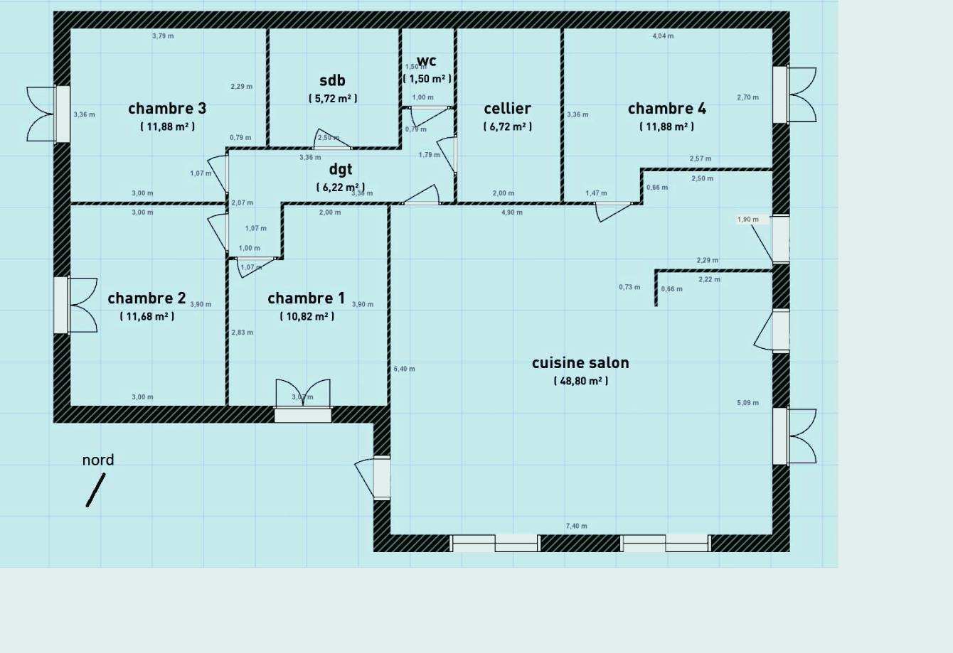 Plan maison 110m2